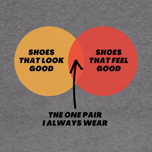 Venn Diagram Shoes That look good - Shoes that feel good - The one pair I always wear by Jean-Claude Venn-Diagram